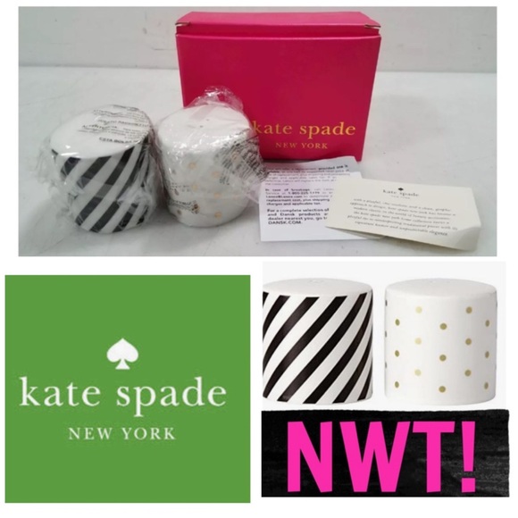 🧂NWT! KATE SPADE LENNOX SALT & PEPPER SHAKERS 🧂 - Picture 1 of 8